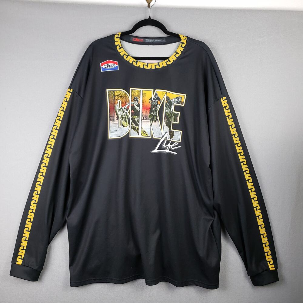 JT Racing USA Size 3X Moto Jersey Black Bike Life Graphic‎ Motocross Powersports